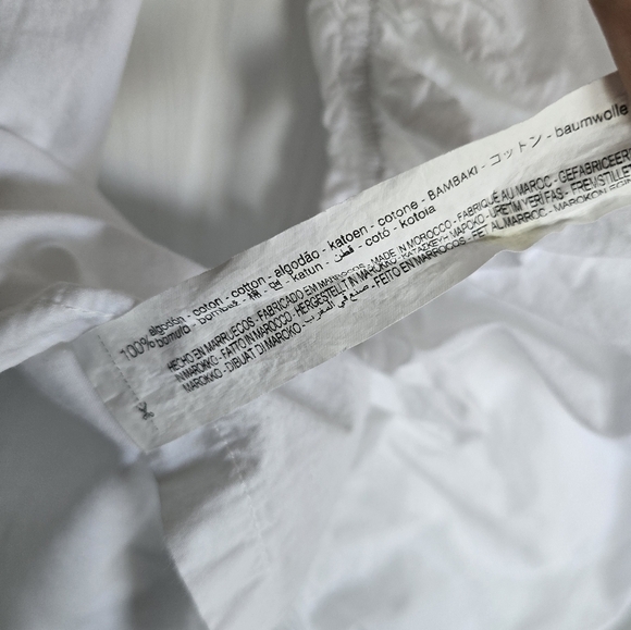 ZARA White Top Puff Sleeves M - Picture 8 of 11